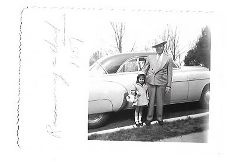 Father and older sister in 1957